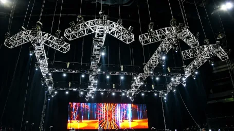Rigging de iluminacion para lanzamiento de marca